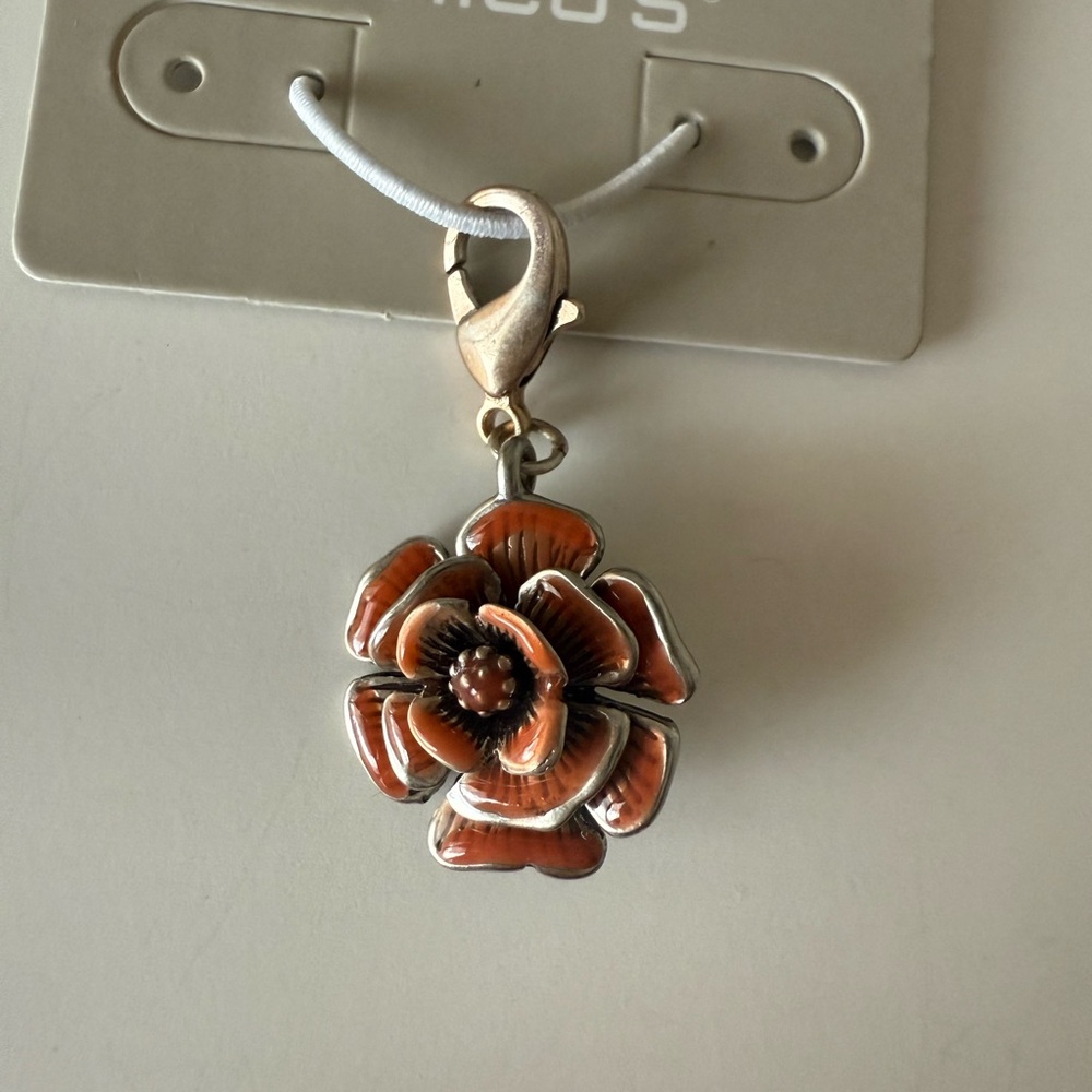 Chico's Orange Flower Charm